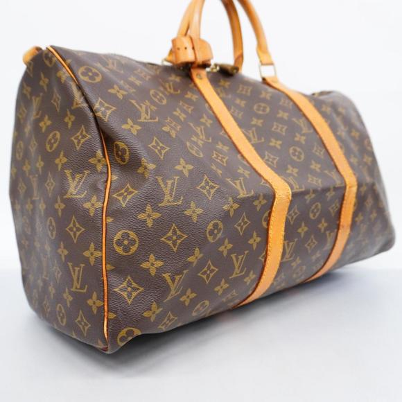 LOUIS VUITTON Boston Bag Monogram Keepall 50 M41426 Brown Men's Women's - Picture 2 of 10